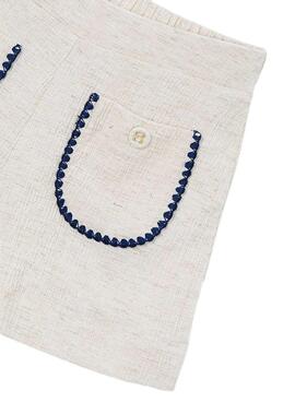 Kinderanzug in rosa Streifen von Mayoral.