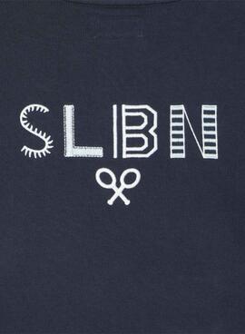 Pullover Silbon mit ethnischem blauem Logo für Herren