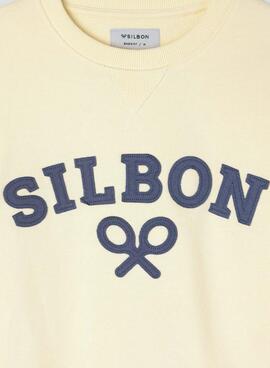 Silbon Sweatshirt Tennisschläger Gelb für Herren.