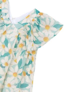 Kleid Mayoral mit blauen und gelben Gänseblümchen für Mädchen