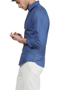 Hemd El Ganso gefärbt blau für Herren