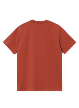 T-Shirt Carhartt American Script orange für Herren