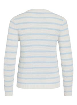 Vila Vidalo weiß und blau Jersey für Damen