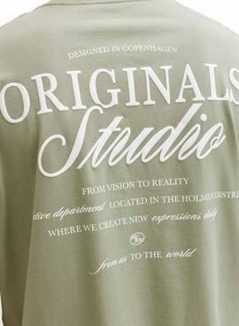 T-shirt Jack and Jones Norrebro grün für Herren.