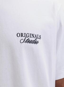 T-Shirt Jack and Jones Norrebro weiß für Herren