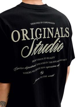 T-Shirt Jack and Jones Norrebro schwarz für Herren.