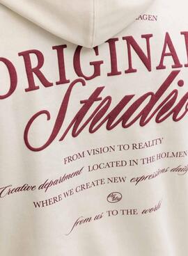 Sweatshirt Jack and Jones Norrebro beige für Herren