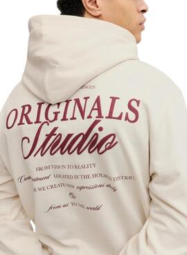 Sweatshirt Jack and Jones Norrebro beige für Herren