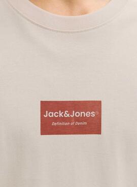 T-shirt Jack and Jones Frank beige für Herren