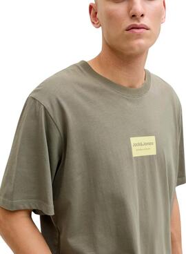 T-Shirt Jack and Jones Frank in Grün für Herren.