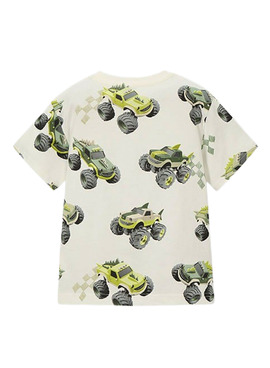 T-Shirt Mayoral Autos weiß für Jungen