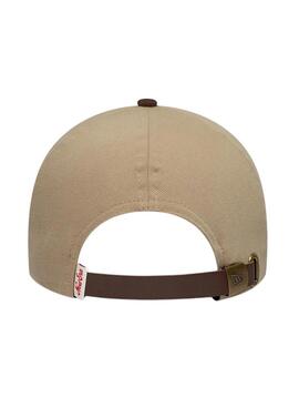 Kappe New Era Patch Wildleder 9FORTY in Beige für Herren und Damen.