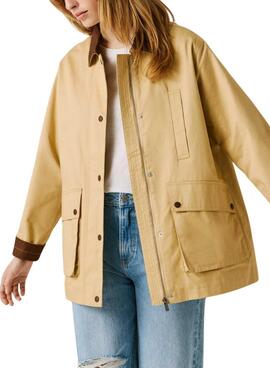 Jacke Pepe Jeans Flory beige für Damen