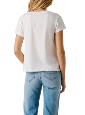 T-Shirt Pepe Jeans Mahina weiß für Damen