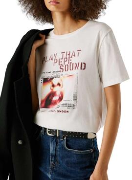 T-shirt Pepe Jeans Brina weiß für Damen