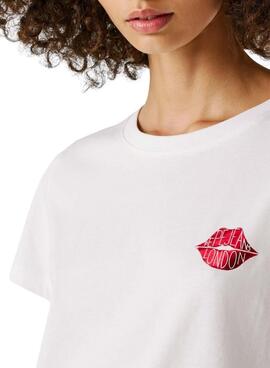 T-Shirt Pepe Jeans Brule weiß für Damen.