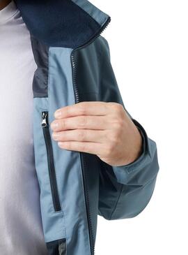 Jacke Helly Hansen Crew Midlayer blau mit Kapuze