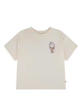 Levis Just Chillling T-Shirt in Beige für Mädchen.