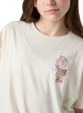 Levis Just Chillling T-Shirt in Beige für Mädchen.