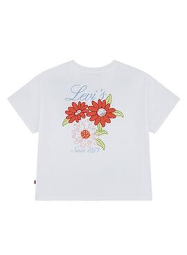 Levis Blumen T-Shirt in Weiß für Mädchen.
