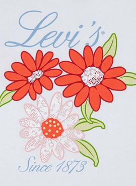 Levis Blumen T-Shirt in Weiß für Mädchen.