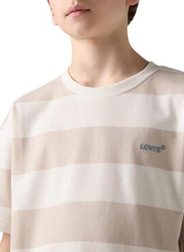 T-Shirt Levis Big Stripe beige für Jungen
