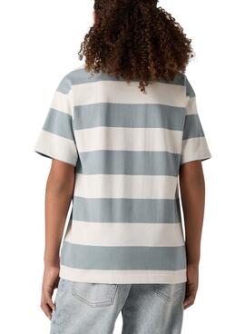 Levis Big Stripe blaues T-Shirt für Jungen.