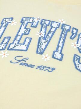 Levis Chambray Applique T-Shirt in Gelb für Mädchen.