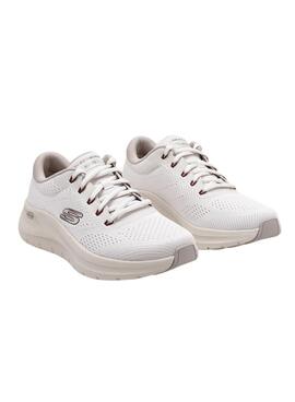 Skechers Arch Fit 2.0 Turnschuhe in gebrochenem Weiß für Herren.