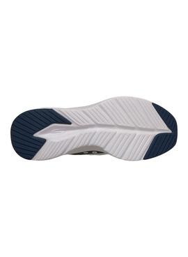 Skechers Contour Foam Turnschuhe in Weiß und Marineblau für Herren.