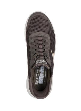 Braune Skechers Go Walk Sneaker für Herren.