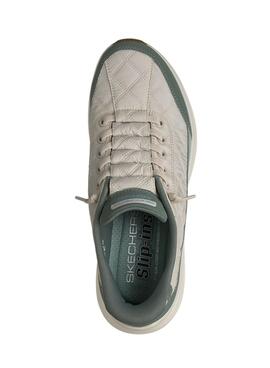 Skechers Contour Foam Slip-On Turnschuhe in Grün für Damen