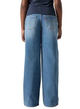 Levis High Rise Baggy Jeans in Blau für Mädchen