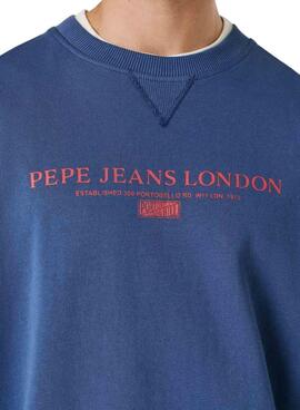 Sweatshirt Pepe Jeans Summer Logo blau für Herren