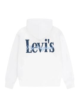 Sweatshirt Levi's Classic And Clean Weiß für Jungen und Mädchen.