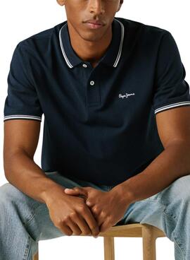 Polo Pepe Jeans Carson in Marineblau für Herren.