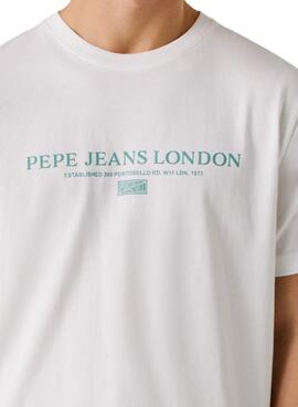 T-Shirt Pepe Jeans Summer Logo weiß für Herren.