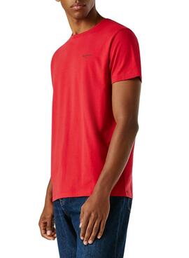 T-Shirt Pepe Jeans Connor rot für Herren
