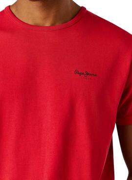 T-Shirt Pepe Jeans Connor rot für Herren