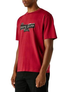 T-Shirt Pepe Jeans Griffin rot für Herren