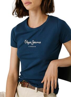 T-shirt Pepe Jeans Virginia blau für Damen