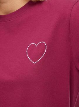 T-shirt Vila Vinora Bordeaux für Damen.