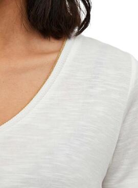 T-Shirt Vila Noel weiß für Damen.
