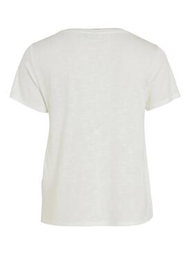 T-Shirt Vila Noel weiß für Damen.