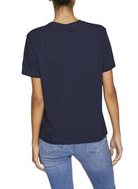 T-Shirt Vila Vinora Marineblau für Damen