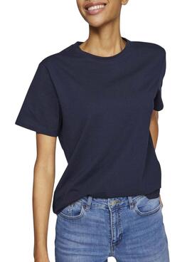 T-Shirt Vila Vinora Marineblau für Damen
