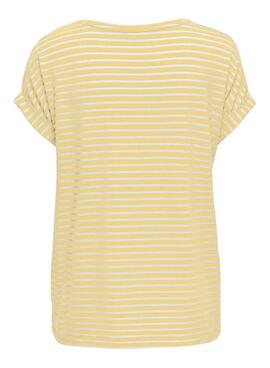 T-shirt Only Moster Striped Gelb für Damen