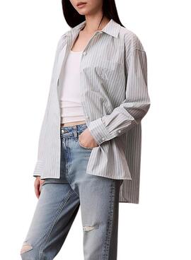 Bluse Calvin Klein gestreiftes Monolog für Damen