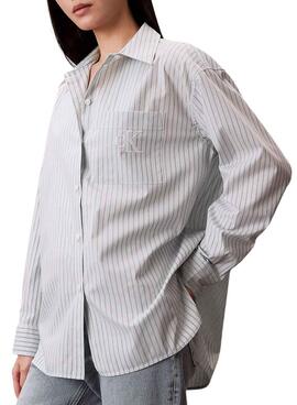 Bluse Calvin Klein gestreiftes Monolog für Damen