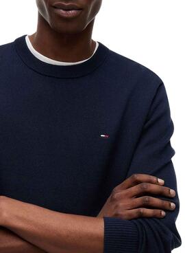 Tommy Jeans Essential Slim Marine Jersey für Herren